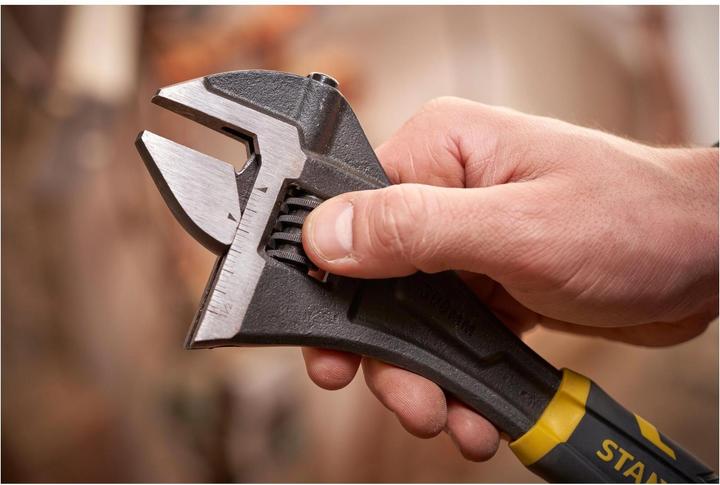 Actual product image Stanley FATMAX Adjustable Fork Wrench 10 with BiMaterial Handle for High Comfort and Control (250 mm)