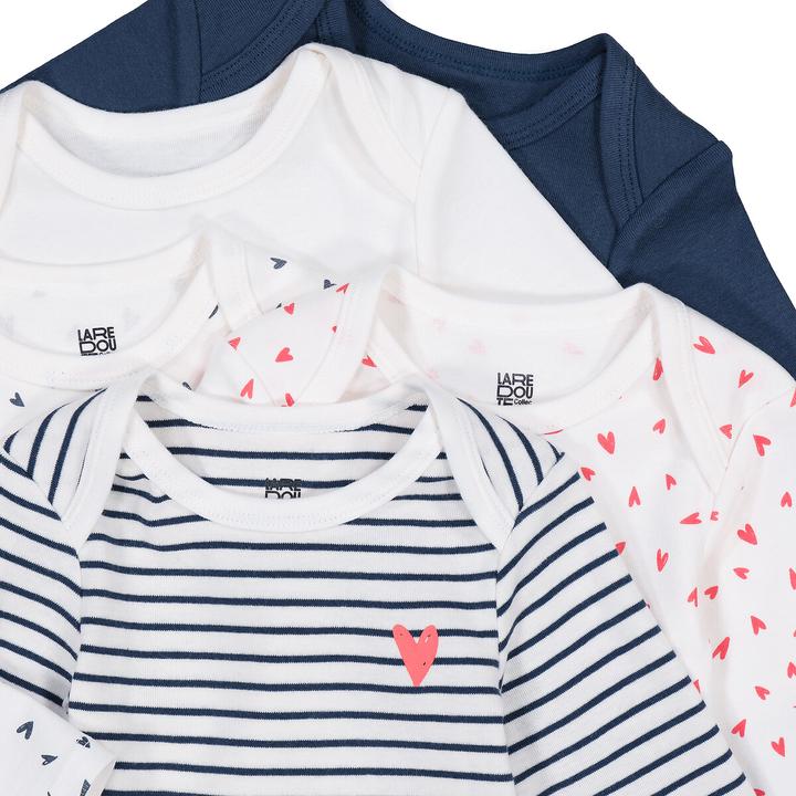 Immagine prodotto La Redoute Collections Confezione da 5 body a costine con maniche lunghe (92)