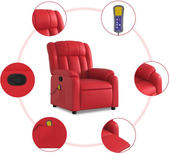 Immagine prodotto vidaXL Sedia da massaggio in similpelle rossa