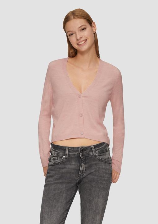 Actual product image S.Oliver Strickjacke Verkürzte Strickjacke in melierter Optik (M)