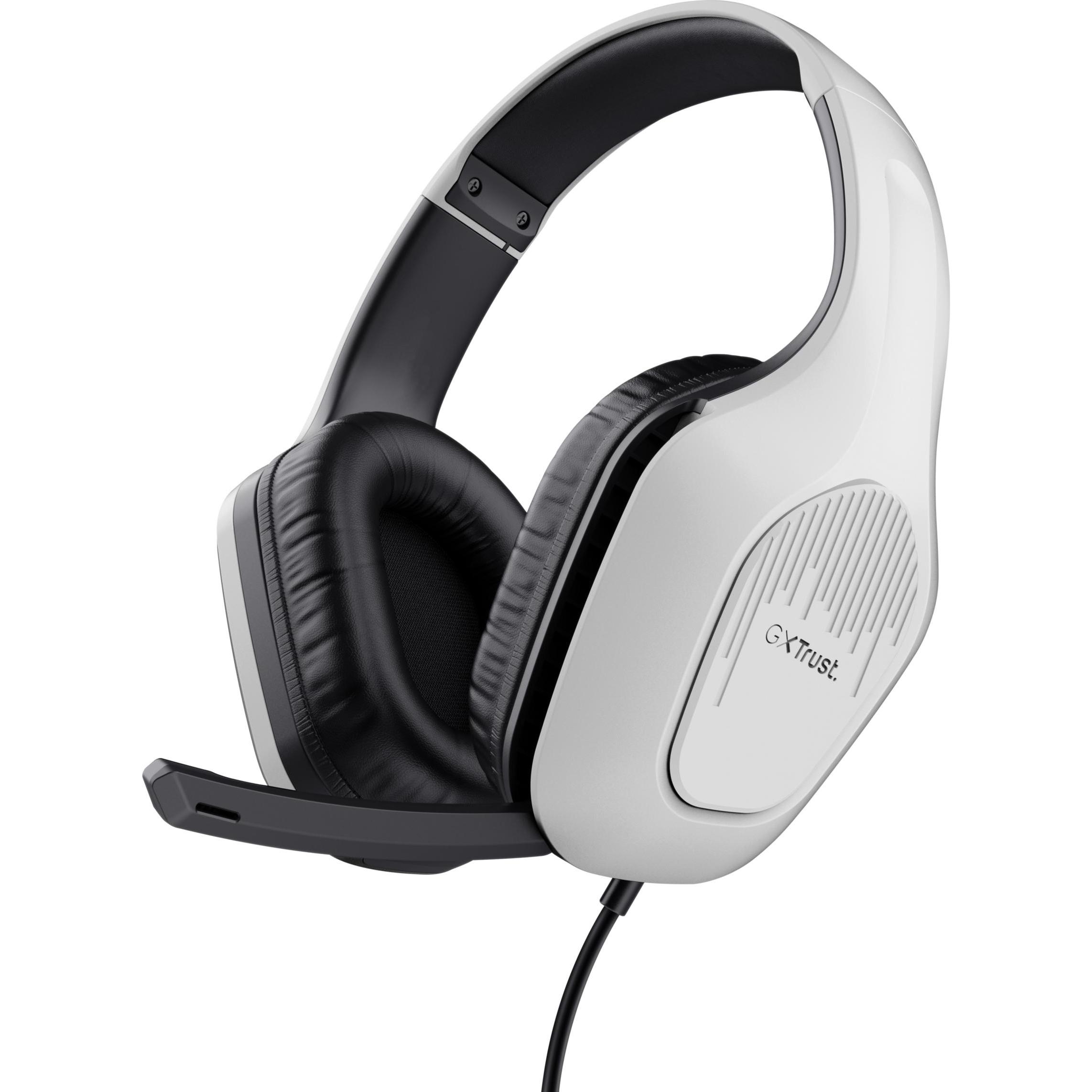 Trust GXT415W ZIROX HEADSET - WIT (Bedraad), Gaming headset, Wit