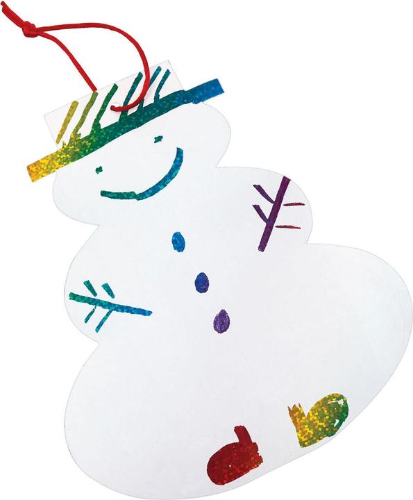Actual product image Colorations Scratch card snowman ornament, set of 24