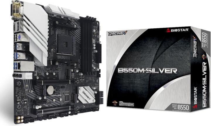 Actual product image Biostar B550M-SILVER (AM4, AMD B550, mATX)