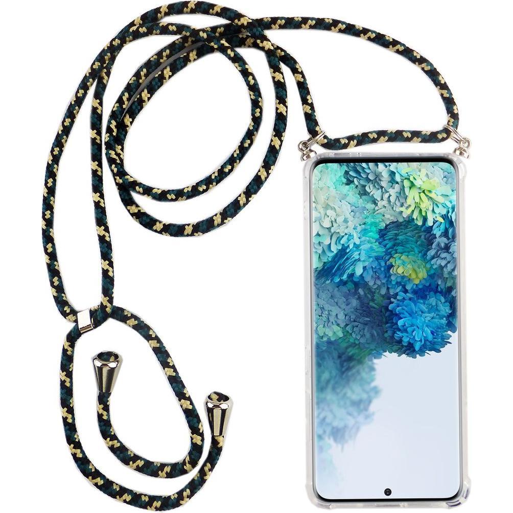 König Design Handyhülle für Samsung Galaxy S20 Ultra Schutzcase Backcover Bumper Transparent, Handykette, Transparent