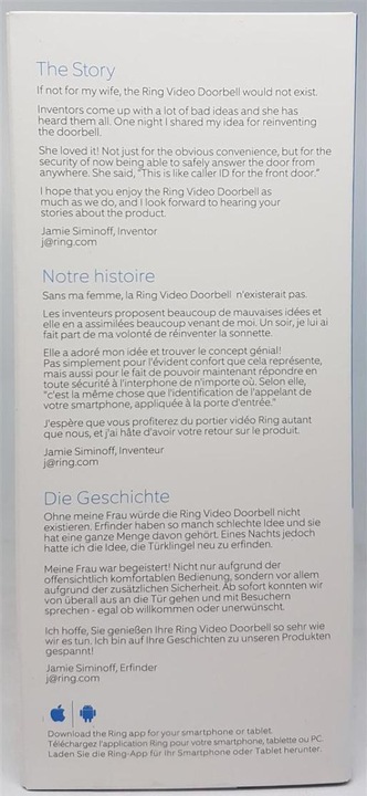 Produktbild Ring Video Doorbell 2 (App, WLAN, Kabellos, Kabelgebunden)