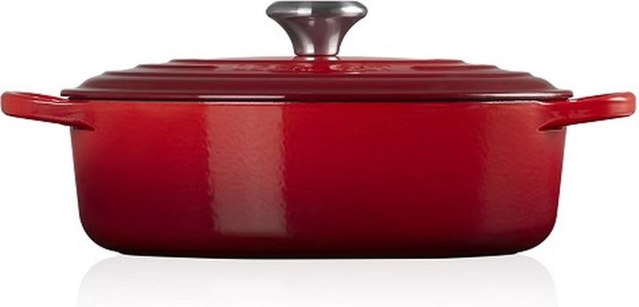 Produktbild Le Creuset Creuset - Braadpan - Laag - Ovaal - Signature - Kersenrood - 27cm 3.4L (Bräter + Schmortopf, Gusseisen)