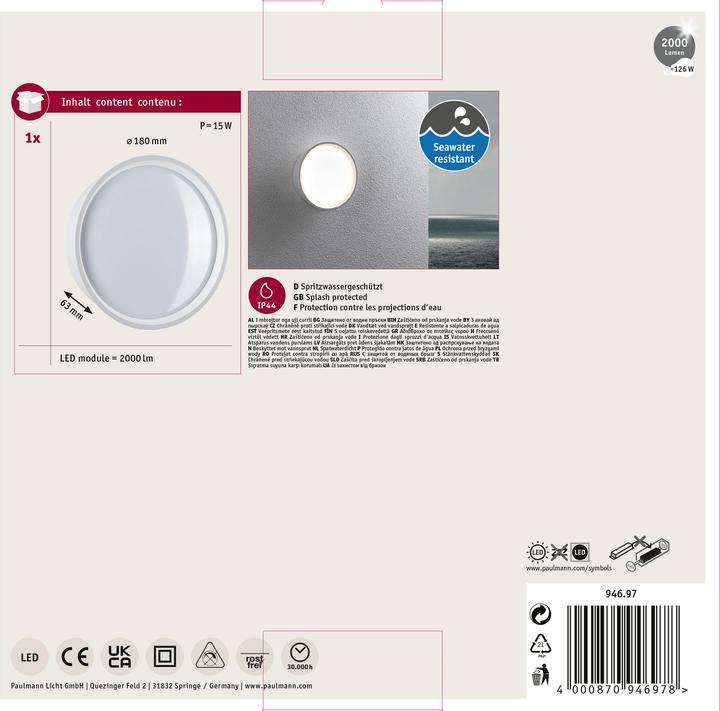 Produktbild Paulmann Platomo (1200 lm, IP44)