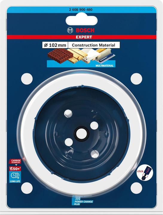 Produktbild Bosch Professional Zubehör EXPERT Construction Material Lochsäge, 102 x 60 mm (102 Millimeter)
