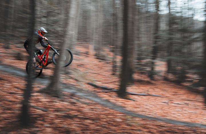 Actual product image Votec VE Comp - Enduro Fully 27.5" - blue/red (40 cm)