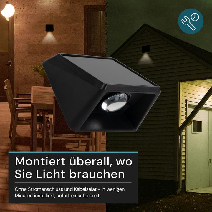 Produktbild Luxula Solar Wandleuchte Aussen, 1-flg, CCT, IP54 (18 lm, IP54)