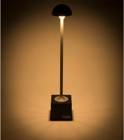 Actual product image Sompex FLORA grey rechargeable table lamp (247 lm)