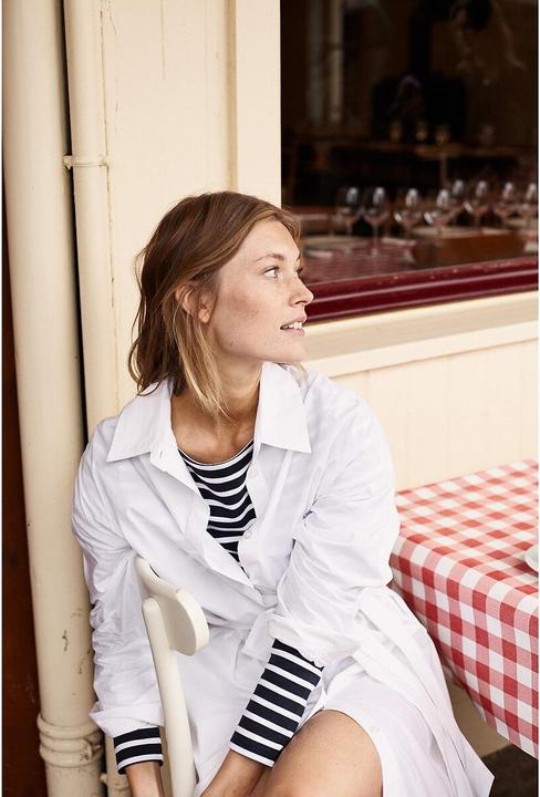Produktbild La Redoute Collections Langarmshirt mit U-Boot-Ausschnitt und Streifenmuster (S)