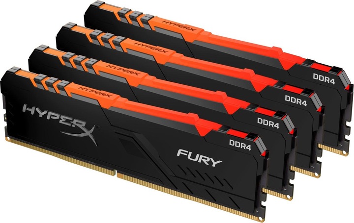 Produktbild HyperX DDR4-RAM FURY RGB 3600 MHz 4x 32 GB (4 x 32GB, 3600 MHz, DDR4-RAM, DIMM)