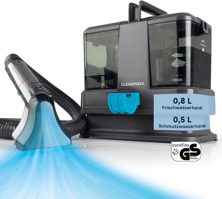 CleanMaxx Compact 3-in-1 Steam Cleaner and Vacuum with Dual Tank System