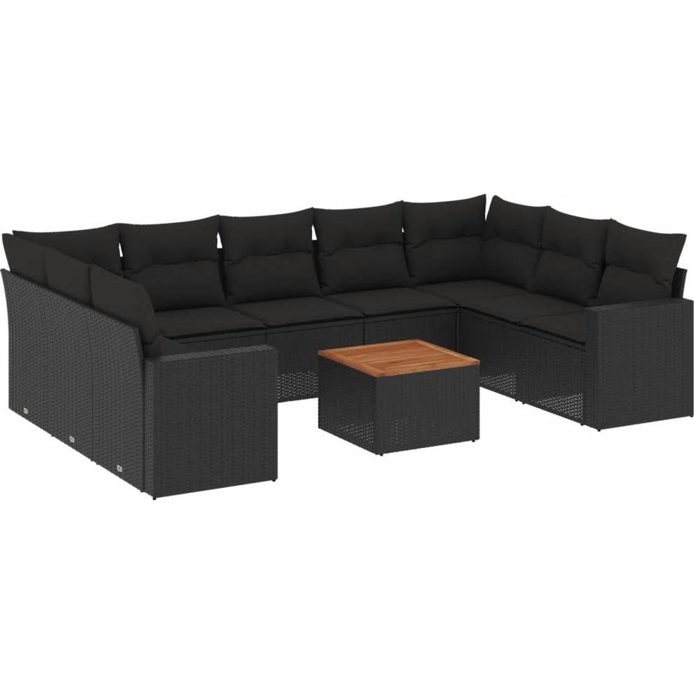 VidaXL, Gartenlounge, 10-tlg. Garten-Lounge-Set mit Kissen