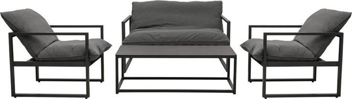 Outdoor Living Coral Loungeset 4tlg. Aluminium/Sunbrella Sooty