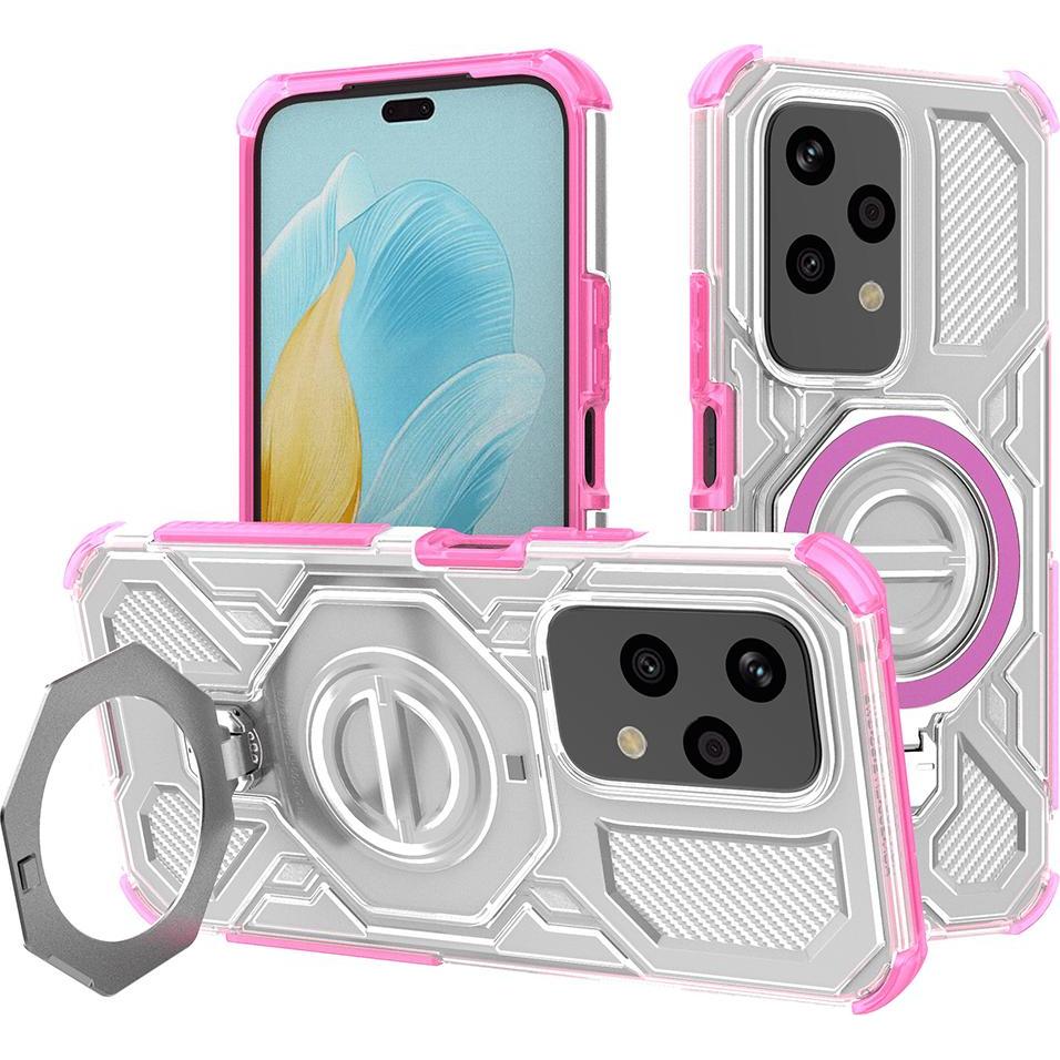 Techsuit - Carbon Shield PRO - Honor 200 Lite - Pink Transparent (Honor 200 Lite), Cover smartphone, Trasparente, Pink