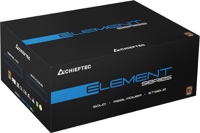 Actual product image Chieftec ELP-500S power supply unit 20+4 pin ATX PS/2 Black (500 W)