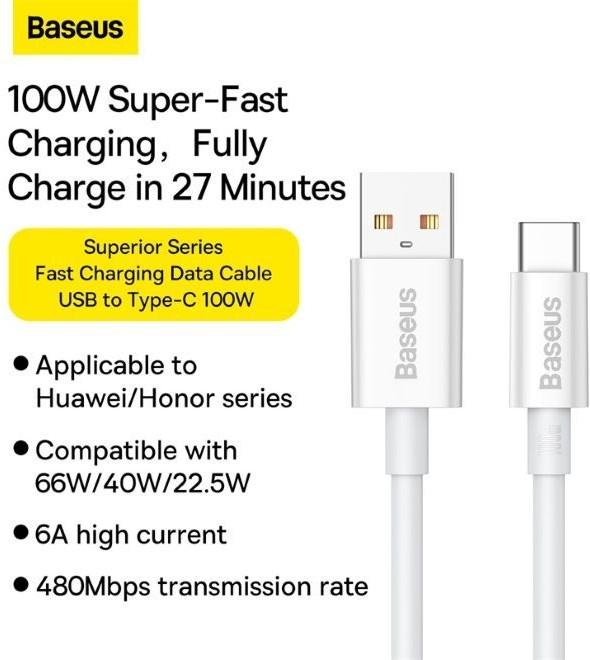 Image du produit Baseus Superior Series (2 m, USB 3.0, 100 W)