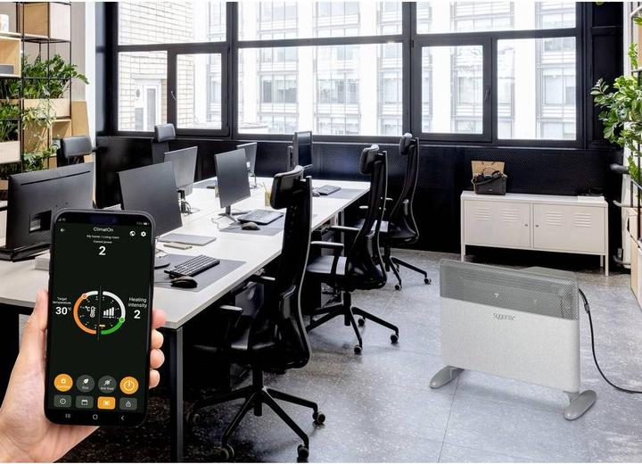 Actual product image Sygonix SY-6770692 Heizgerät 15 m² Grau (1500 W)