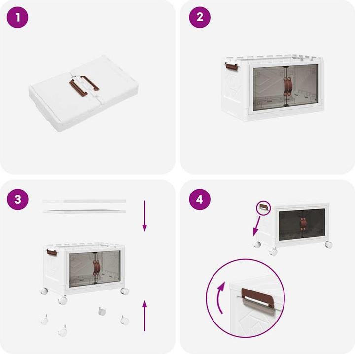 Actual product image vidaXL Storage box with wheels Stackable 28 L (28 l)