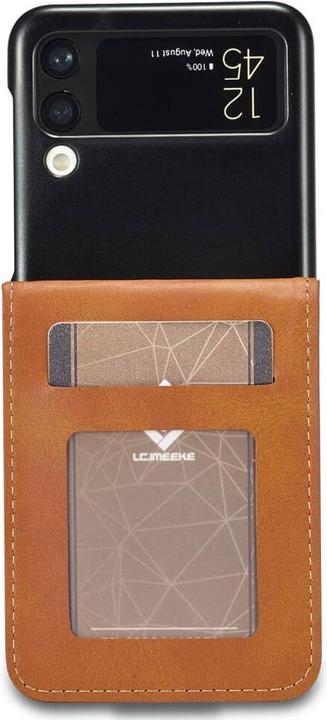 Actual product image Cover-Discount Galaxy Z Flip4 5G - Foldable protective cover beige (Samsung Galaxy Z Flip4)