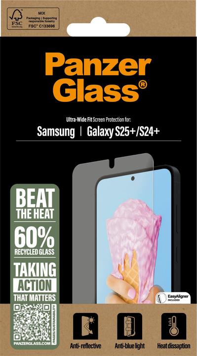 Produktbild PanzerGlass ® All-in-One Displayschutz Ultra Wide Fit (1 Stk., Samsung Galaxy S25+)