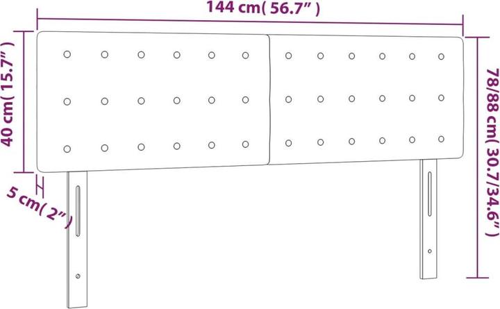 Produktbild vidaXL LED Kopfteil (144 x 5 x 88 cm)