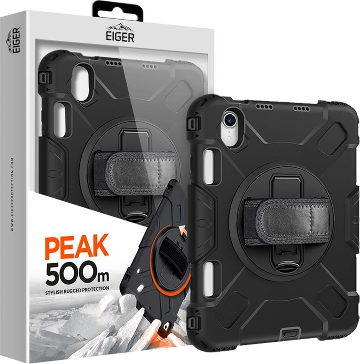 Productafbeelding Eiger Outdoor Cover Peak 500m Rugged zwart (iPad mini 2021 (6e gen), iPad mini 2024 (7e generatie))