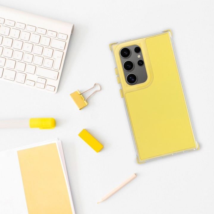 Produktbild OEM LCD display! MATRIX Case for SAMSUNG S25 yellow (Samsung Galaxy S25)