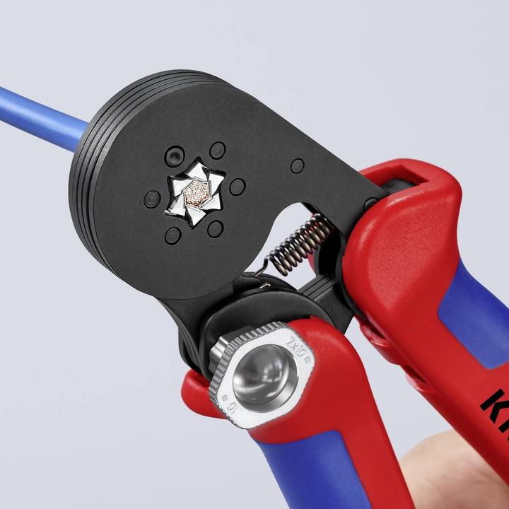 Productafbeelding Knipex Zelfinstellende krimptang voor adereindhulzen met zijaansluiting 97 53 14 (180 mm)