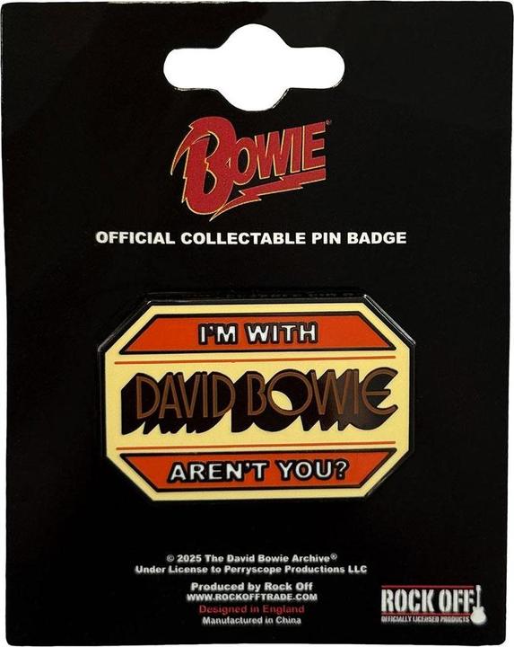 Produktbild David Bowie I'm With... Abzeichen ZinkLegierung Nadel