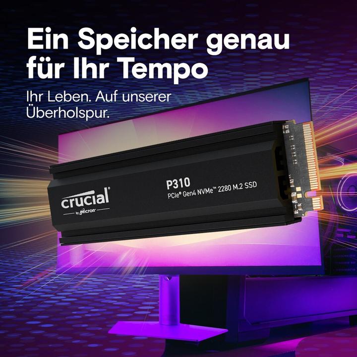 Actual product image Crucial P310 mit Heatsink (2000 GB, M.2 2280)