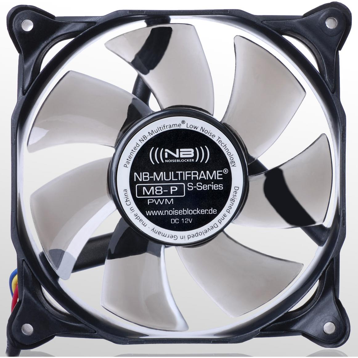 Noiseblocker Multiframe S-Series M8-P PWM (80 mm, 1 x), PC Lüfter, Schwarz