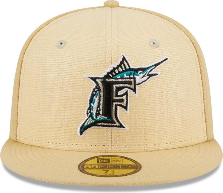 Actual product image New Era 59Fifty Fitted Cap - RAFFIA Florida Marlins (7)