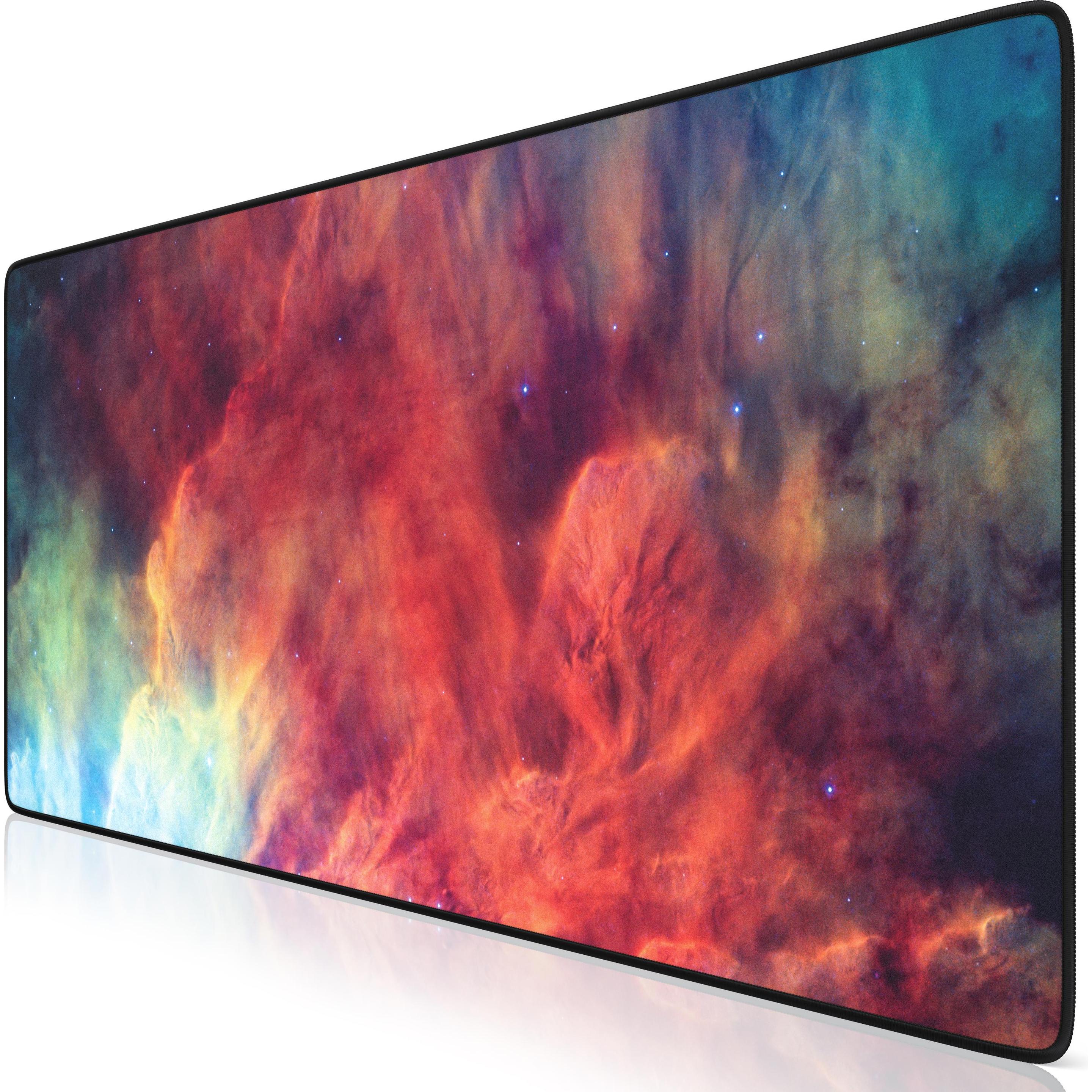 Titanwolf Gaming Mauspad, 900 x 400mm XXL Mausmatte, verbessert Präzision & Geschwindigkeit, Lagoon Nebula (XXL), Mausma...