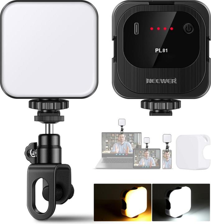 Actual product image Neewer PL81 Bi Colour LED selfie/videoconferencing lamp (Video light)