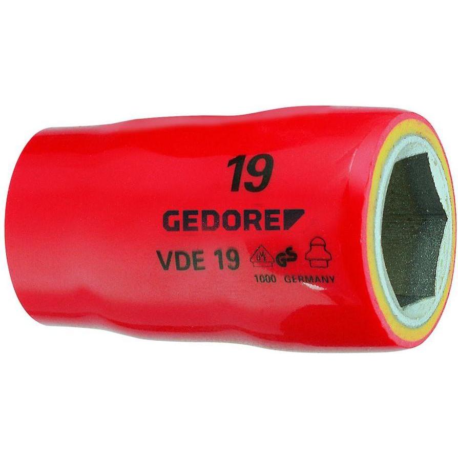 Gedore, Steckschlüssel + Stecknuss, VDE 19 24 VDE-Steckschlüsseleinsatz 1/2" 6-kant 24 mm (24 mm)
