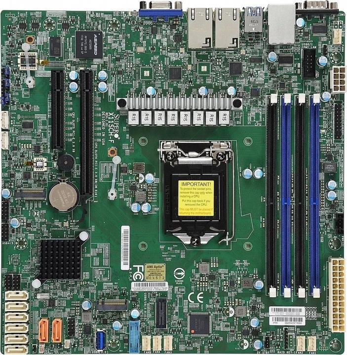 Actual product image Supermicro X11SCH-F (LGA 1151, Intel C246, mATX)