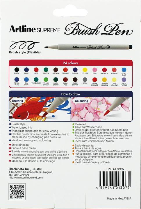 Actual product image Artline Brush Pen Supreme (24x)