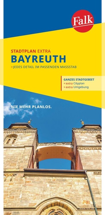 Actual product image Falk City Map Extra Bayreuth with city centre