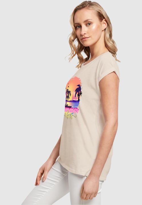 Produktbild Merchcode Ladies Summer Vibes Sunset Extended Shoulder Tee - 116527 (XL)