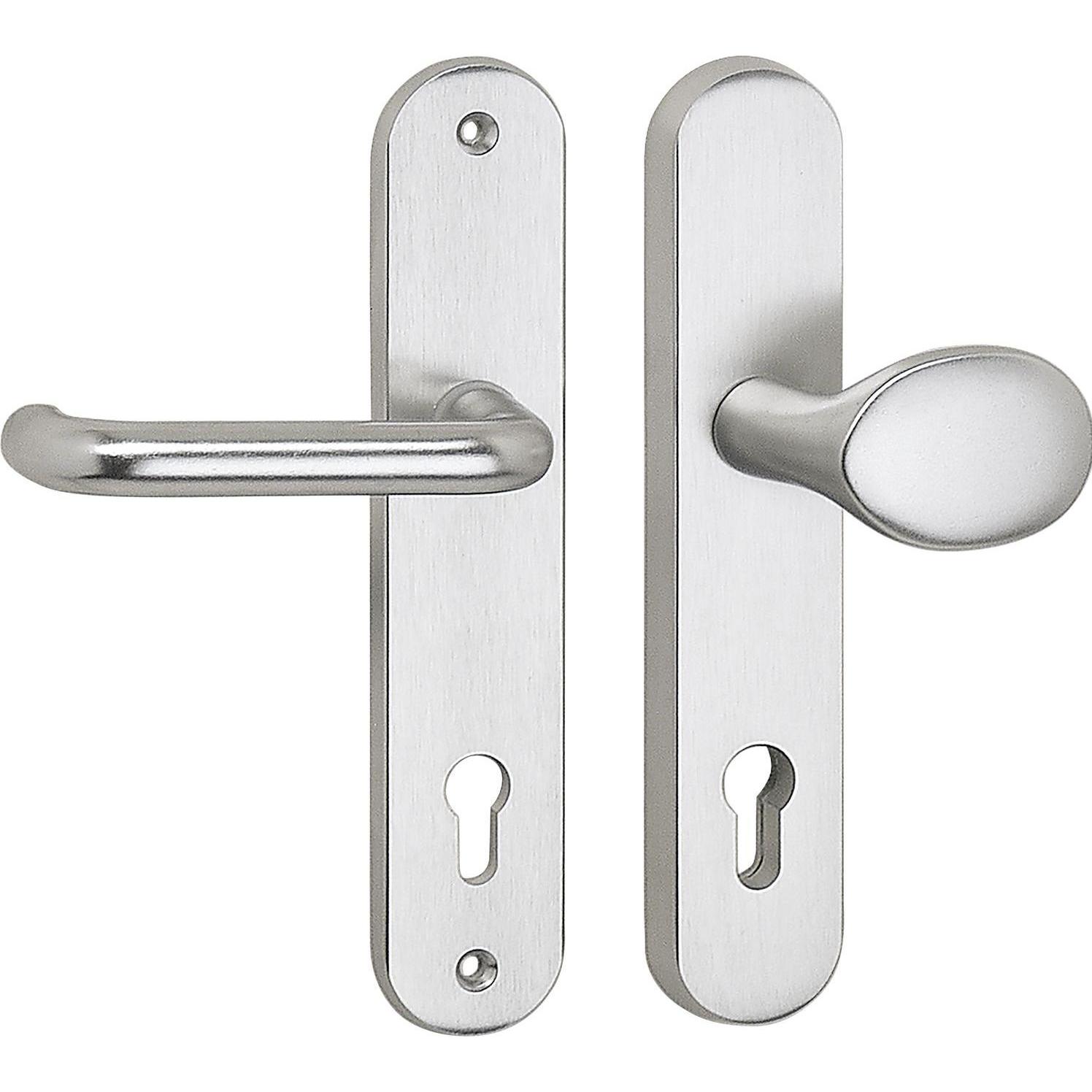 Marchesi, Türgriff + Fenstergriff, SH-Wechselgarnitur GARDA-Knopf gekr., ohne Kzs., silber, RC2, 50 x 247 x 15 (Türgriff...