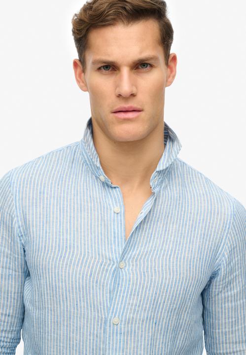 Actual product image Superdry VACATION L/S LINEN SHIRT Heren Overhemd (S)