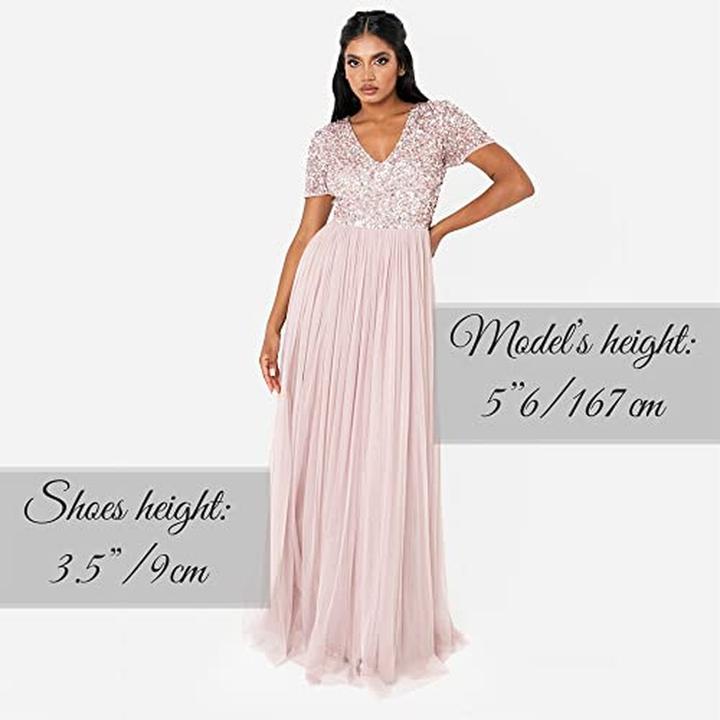 Image du produit Herba Abito da Cocktail con Scollo a Impero e Paillettes (38)