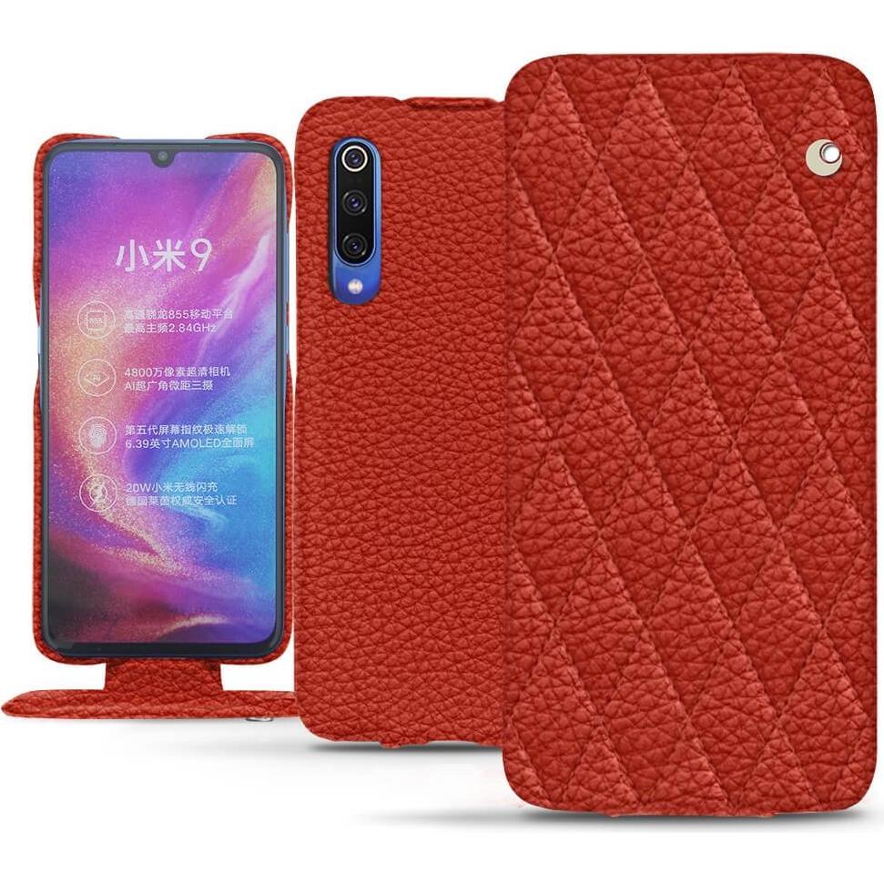 Noreve Lederschutzhülle vertikal (Xiaomi Mi 9), Smartphone Hülle, Orange