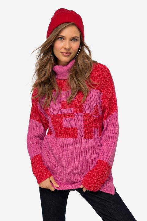 Actual product image Laurasøn Color Block Turtleneck Sea Sweatshirt (XL)