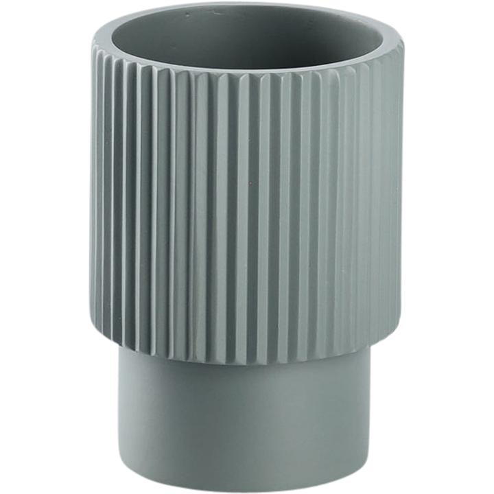 Actual product image Zeller Present Toothbrush tumbler "Stripes", polyresin, sage