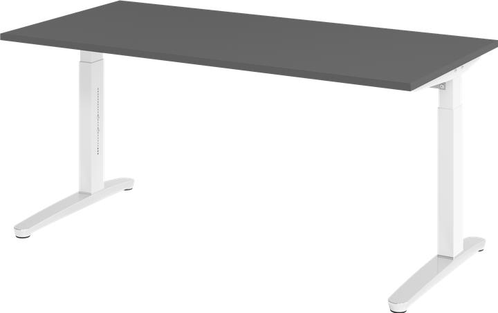 Image du produit Hammerbacher Bureau C-Fuss 160x80cm graphite/blanc