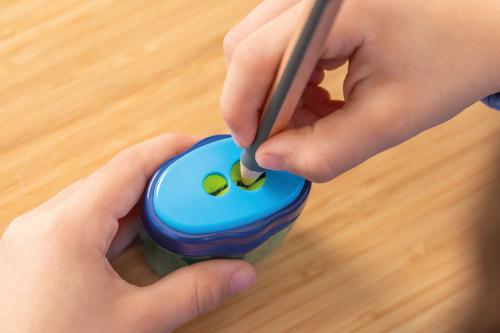 Productafbeelding Pelikan Puntenslijper dubbele box slijper griffix blauw 8 stuks.